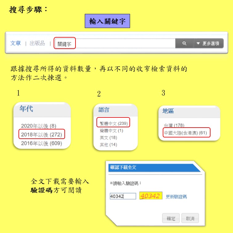 搜尋步驟: Airiti Library 華藝線上圖書館